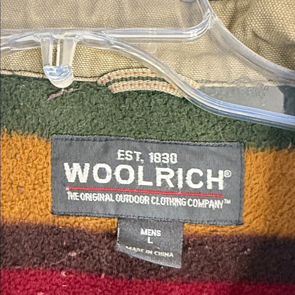 Woolrich Men's Khaki Field Jacket. Blanket jack. Vintage. Barn coat - Picture 2 of 8